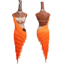 Belly dance high-end Latin dance competition costume performance costume Vassel skirt shoulder color diamond LD043