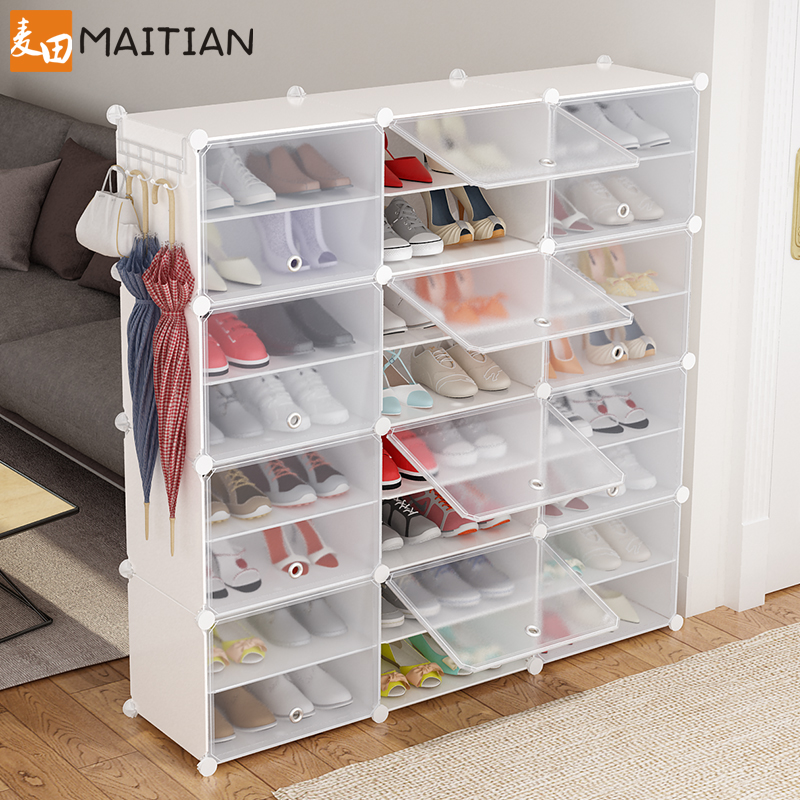 Simple shoe cabinet anti-dust economical type multilayer assembly containing plastic modern minimalist shoe rack sub-province space living-room cabinet