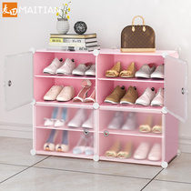 Simple shoe cabinet dustproof economy space dormitory female household door storage cabinet multi-layer shelf shoe shelf