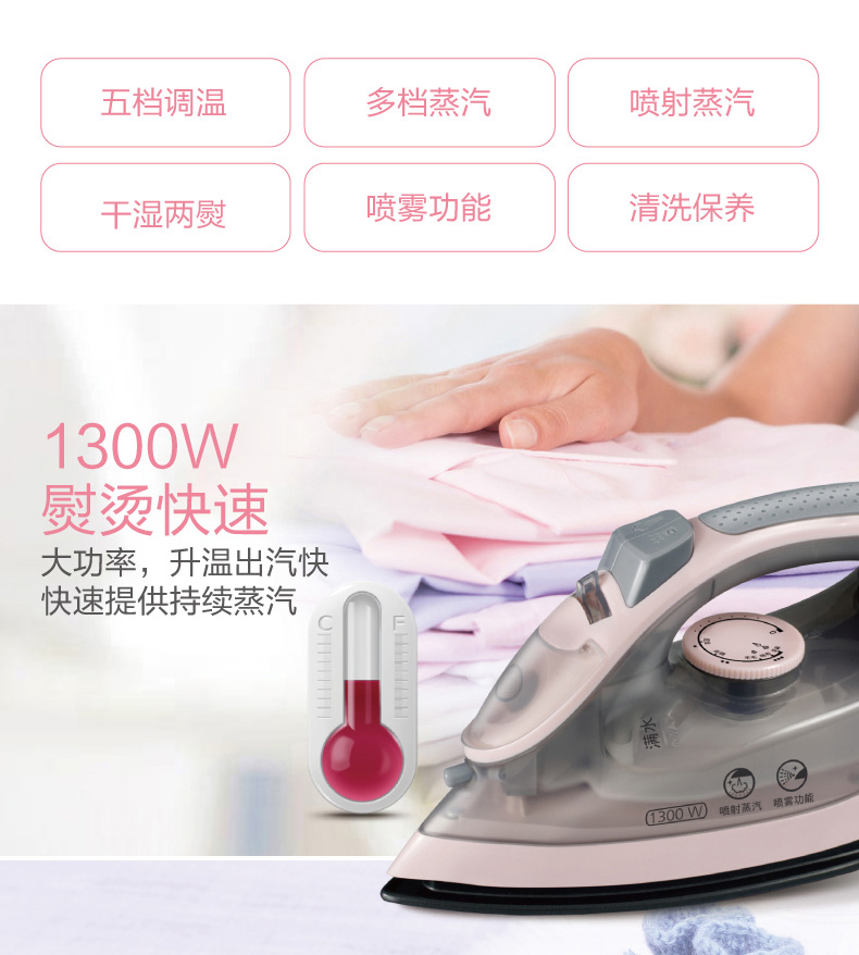 bàn là hơi Bàn ủi điện cầm tay Panasonic ni-m100n bàn ủi cầm tay ủi quần áo bàn ủi điện ướt và khô chính hãng - Điện sắt máy là hơi nước cầm tay
