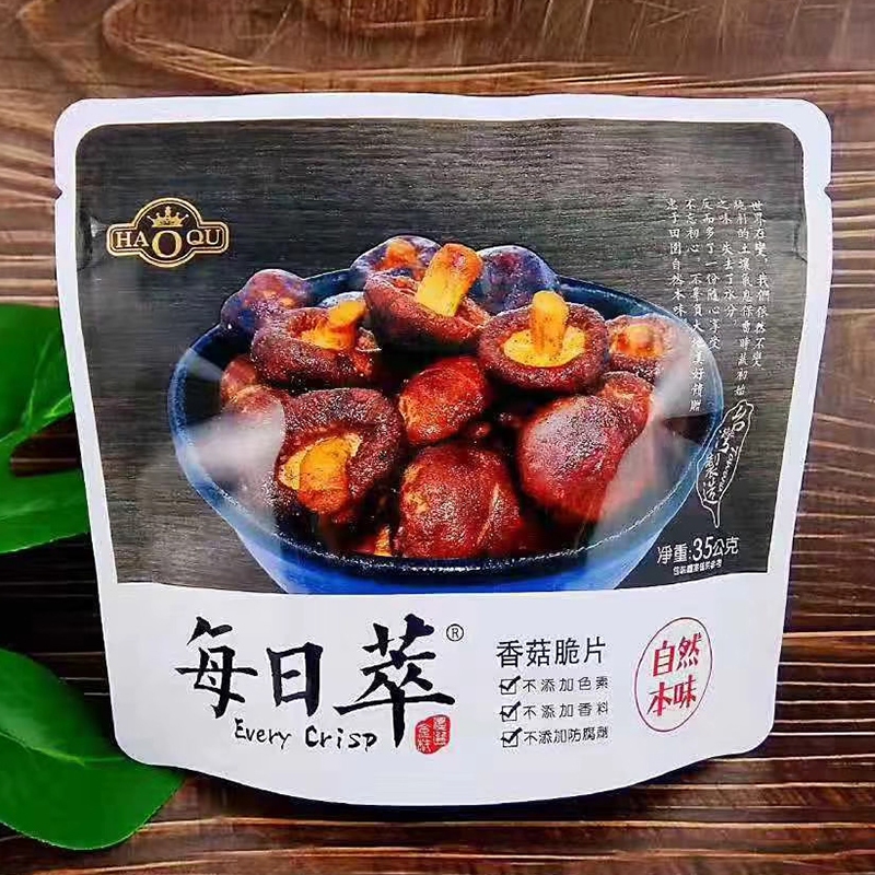 Good qi imports Daily Diocesan mushrooms crisp 35g vegetables dried Taiwan Leisure office Small snacks Mushroom Dry Snack