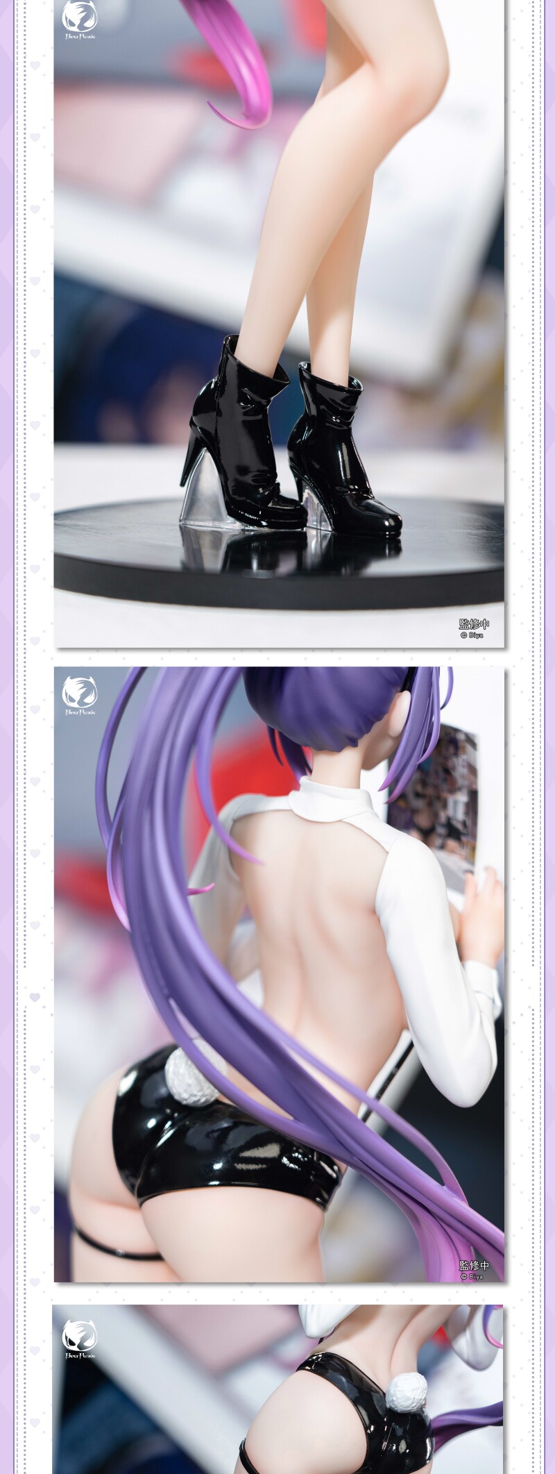 Игрушка-аниме bilibili哔哩哔哩2024新品bearpanda  biya尤娜兔女郎1/4手办