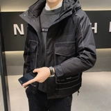 Зимний пуховик, короткая толстовка с капюшоном, трендовая удерживающая тепло куртка, коллекция 2021, увеличенная толщина