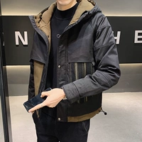 Зимний пуховик, короткая утепленная куртка с капюшоном, коллекция 2021, оверсайз