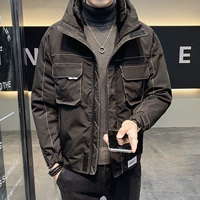 Мужской зимний короткий удерживающий тепло пуховик, трендовая утепленная мужская куртка, коллекция 2022