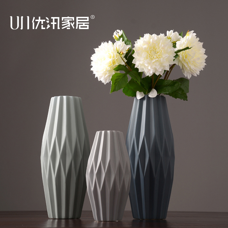 Vegetarian Burning Eurostyle Ceramic Drying Flower Inserts Vase Swing room Living room Dining Room Table Tea Table Fake Flowers Bottle Fashion Soft Decor