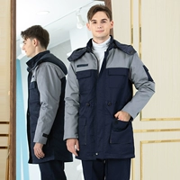 1309 съемный темно-синий и серый средней длины (верх из хлопка).