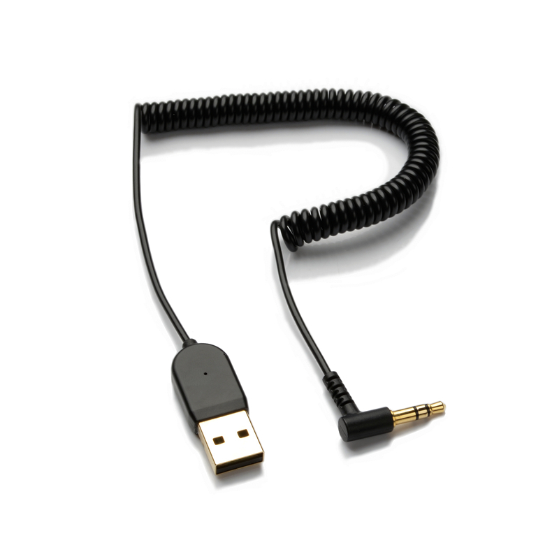 Mobile phone Bluetooth turn car Bluetooth Line AUX audio input wireless receive USB powered support voice call