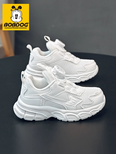 Детская белая обувь для мальчиков, дышащая спортивная обувь