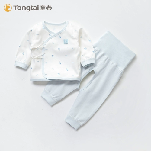 童泰 Хлопковый комбинезон для новорожденных, штаны, нижнее белье, детский комплект для младенца, осеннее термобелье, высокая талия