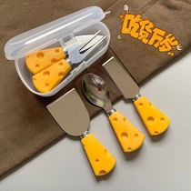 Cheese Cheese Water Fruit Knife Fork Spoon Cutlery Cutlery Western Meal Butter Toast Children Student Cartoon Stainless Steel
