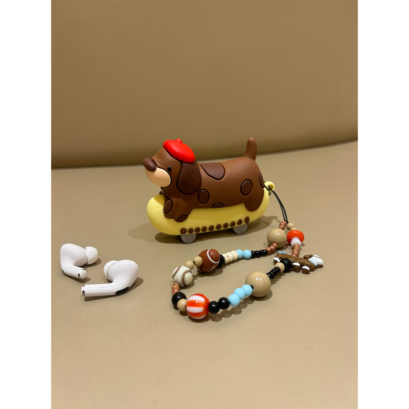 Creative Skateboard Cute Dachshund Design Suitable for AirPods 4Th Generation Earphone Case Apple AirPods Pro 3Rd Generation Wireless Bluetooth 1/2/3 Generation Soft Silicone Pro 2Nd Generation Anti-Drop Case Pro 3Rd Generation Female Model Creative Skateboard Cute Dachshund Design Suitable for AirPods 4Th Generation Earphone Case Apple AirPods Pro 3Rd Generation Wireless Bluetooth 1/2/3 Generation Soft Silicone Pro 2Nd Generation Anti-Drop Case Pro 3Rd Generation Female Model