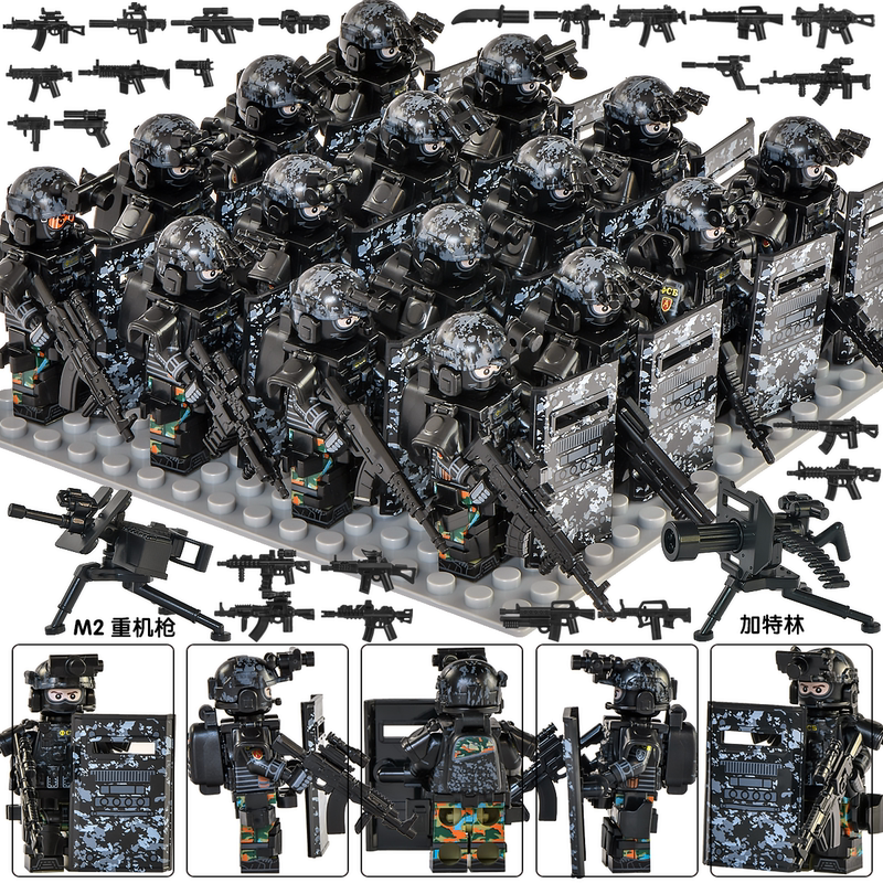 Police Swat Special Forces Minifigures Military Base Suitable for Combat Scene Assembly Boys' Building Block Toys Police Swat Special Forces Minifigures Military Base Suitable for Combat Scene Assembly Boys' Building Block Toys