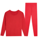Thật thích hợp và mát mẻ đồ lót mùa thu và mùa đông màu đỏ mới năm năm bông tinh khiết nam ấm áp phù hợp với dày bông quần quần áo mùa thu mùa thu phụ nữ.