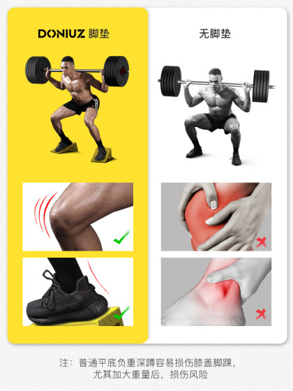 Doniuz Fitness Deadlift Squat Foot Pad Auxiliary Device Stretching Board Incline Pedal Lower Limb Strength Cushion Pad