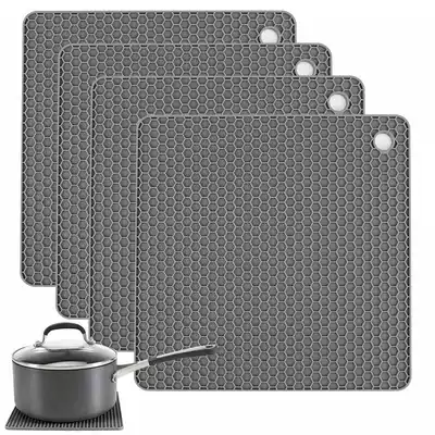 Silica gel insulation mat mats bowl pot holders coasters pads heat-resistant European kitchen fang tang dian fang re dian home