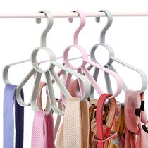 Colorful Nordic wind circle ring towel rack multi-purpose hanger hanger plastic wrap silk scarf tie belt rack five-ring