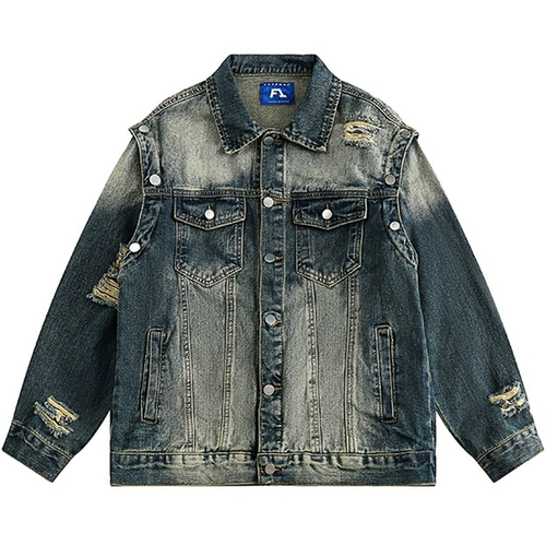 Джинсовая осенняя куртка подходит для мужчин и женщин, дизайнерская парная одежда для влюбленных, в американском стиле, оверсайз