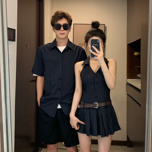 Юбка для влюбленных, летняя парная одежда, рубашка, приталенный корсет, платье с рукавами без рукавов, французский стиль, изысканный стиль