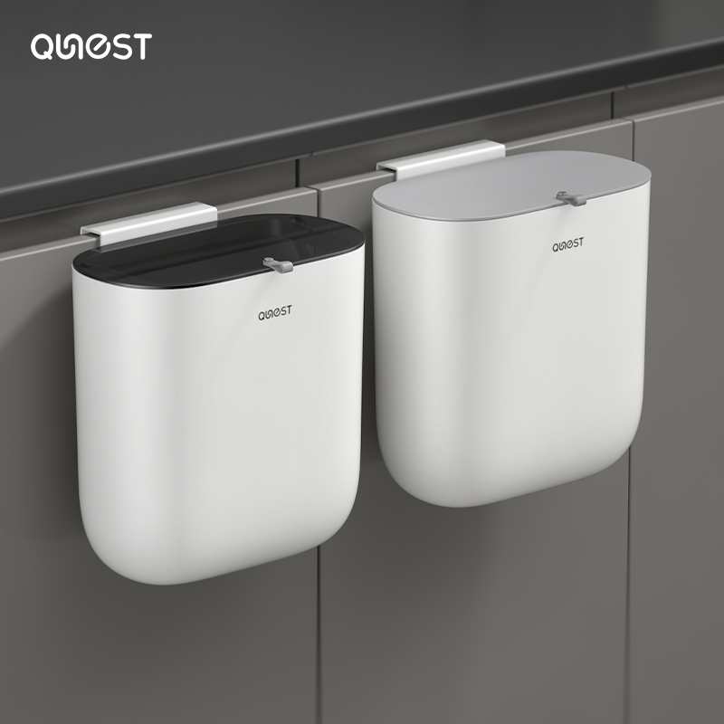 Wall-Mounted Kitchen Trash Can with Lid for Home Use, Suitable for Bathroom, Living Room, Paper Basket, Cabinet Door Hanging Type, Food Waste Storage Bin Wall-Mounted Kitchen Trash Can with Lid for Home Use, Suitable for Bathroom, Living Room, Paper Basket, Cabinet Door Hanging Type, Food Waste Storage Bin