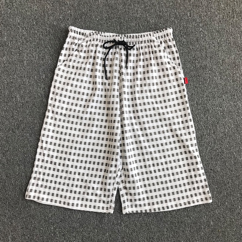 Quần short nam mùa hè Hàn Quốc cotton kích thước lớn đồ ngủ cotton rộng mùa hè Quần tây nam giản dị có thể mặc quần baggy nữ