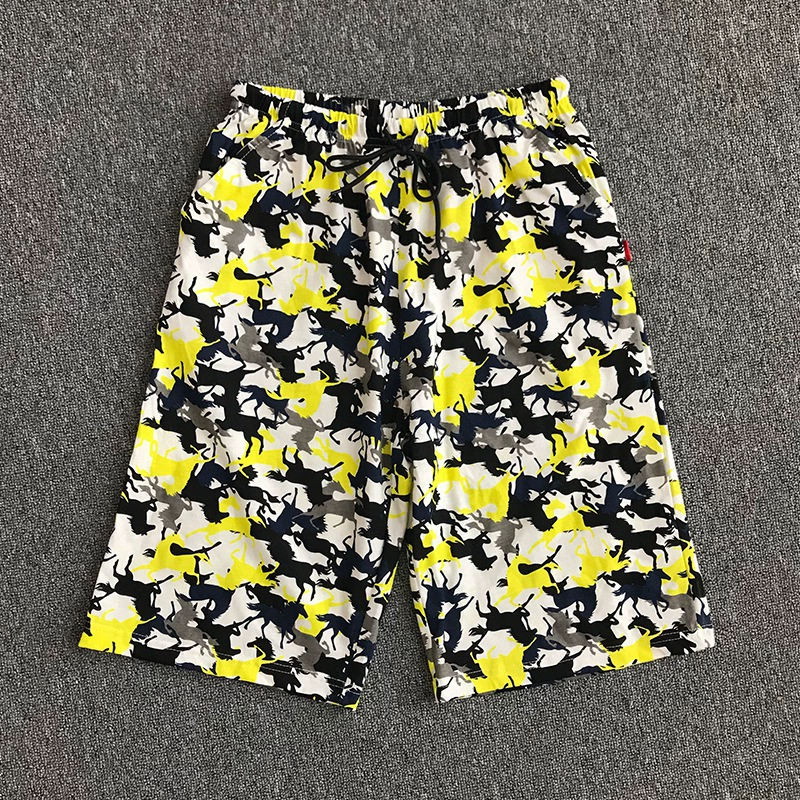 Quần short nam mùa hè Hàn Quốc cotton kích thước lớn đồ ngủ cotton rộng mùa hè Quần tây nam giản dị có thể mặc