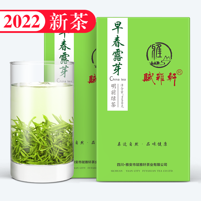 Endowed Yaxuan Early Spring Bud Green Tea 2022 New tea Tite Grade Bulk Sichuan Montop Mountain Tea Intense Aroma Foam 250g