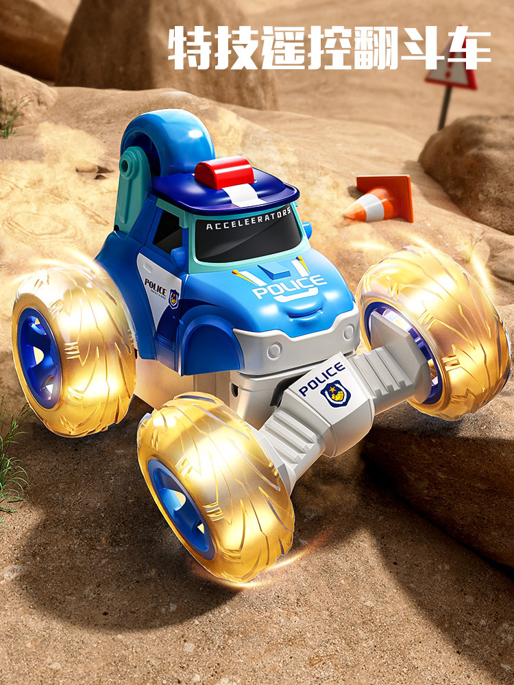 Transform remote control car, children's toy, boy, twist and change four-wheel drive off-road racing car, dump truck, driver feel, manual control, boy