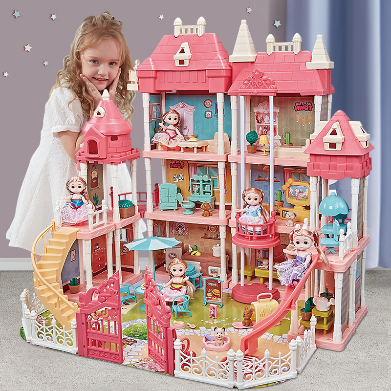 2026 Children's Toys Pretend Play Little Girl Princess Villa Castle Girls' Dollhouse Children's Day Birthday Gift