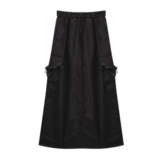 Летняя модная ретро юбка, европейский стиль, высокая талия, на шнурках, свободный прямой крой, А-силуэт