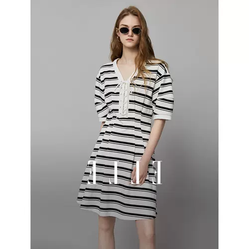 Летнее длинное платье, юбка, европейский стиль, коллекция 2023, короткий рукав, длина миди, на шнурках