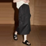 Летняя модная ретро юбка, европейский стиль, высокая талия, на шнурках, свободный прямой крой, А-силуэт