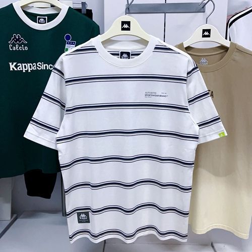 Kappa Men's Sports Short-Sleeved Back-To-Back Casual T-Shirt Spring and Summer New Half-Sleeved Shirt K0F32Td74