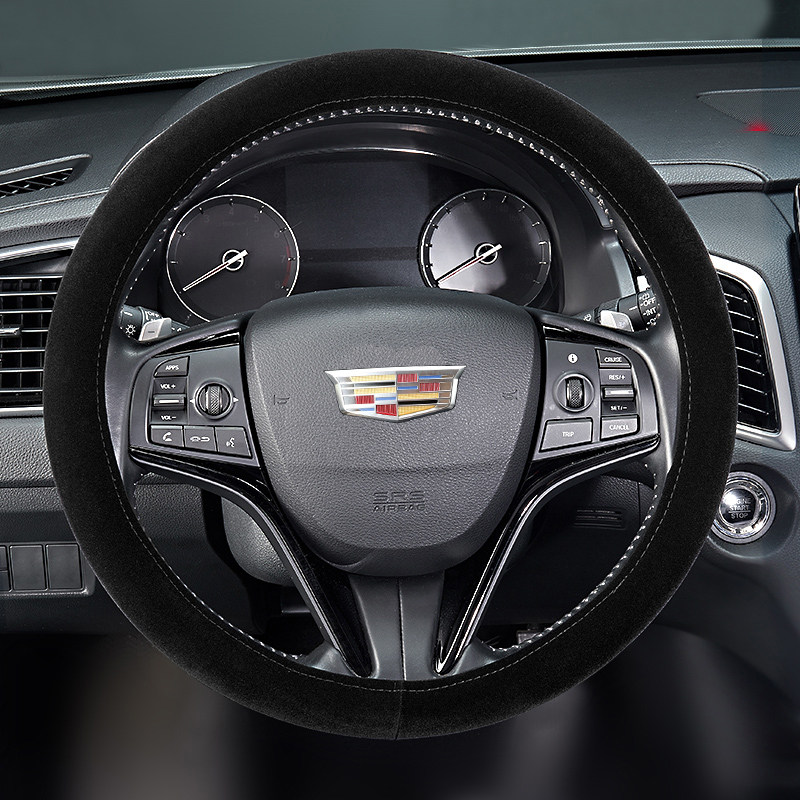 Apply Cadillac XT546 XTS XT4 CT456 ATSL plush short-fluff steering wheel sleeve winter condom