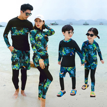 Parent-child South Korean wetsuit lovers suit men and women swimwear snorkeling long sleeves split sunscreen speed dry jellyfish