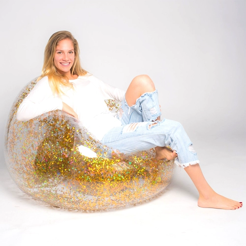 Надувные блестки для ногтей, диван, надувной кушон, мигающая складная подушка в обеденный перерыв