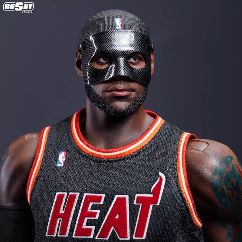 Resetstudio 1/6 Heat Team Black Mask James James Movable Eyes Action Figure Set