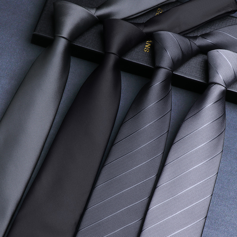 No-Tie Black High-End Business Zipper Formal Suit for Men, Easy-To-Wear Gray Lazy Suit for Weddings and Grooms