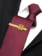 Red Tie for Men, Knot-Free Burgundy Zipper, High-End Wedding Formal Wear, Hand-Tied Suit for Business