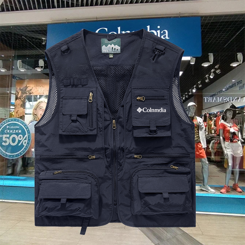 Colin's Discount Men's Summer Outdoor Sports Vest Large Size Multi-Pocket Workwear Multifunctional Casual Fishing Vest Colin's Discount Men's Summer Outdoor Sports Vest Large Size Multi-Pocket Workwear Multifunctional Casual Fishing Vest