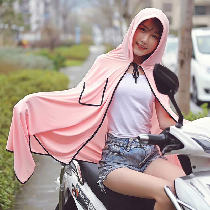 Sun Protection Hooded Shawl Women's Summer Mid-Length Cycling and Driving Sun Protection Clothing Cloak Anti-Uv Beach Towel Dual Use Sun Protection Hooded Shawl Women's Summer Mid-Length Cycling and Driving Sun Protection Clothing Cloak Anti-Uv Beach Towel Dual Use
