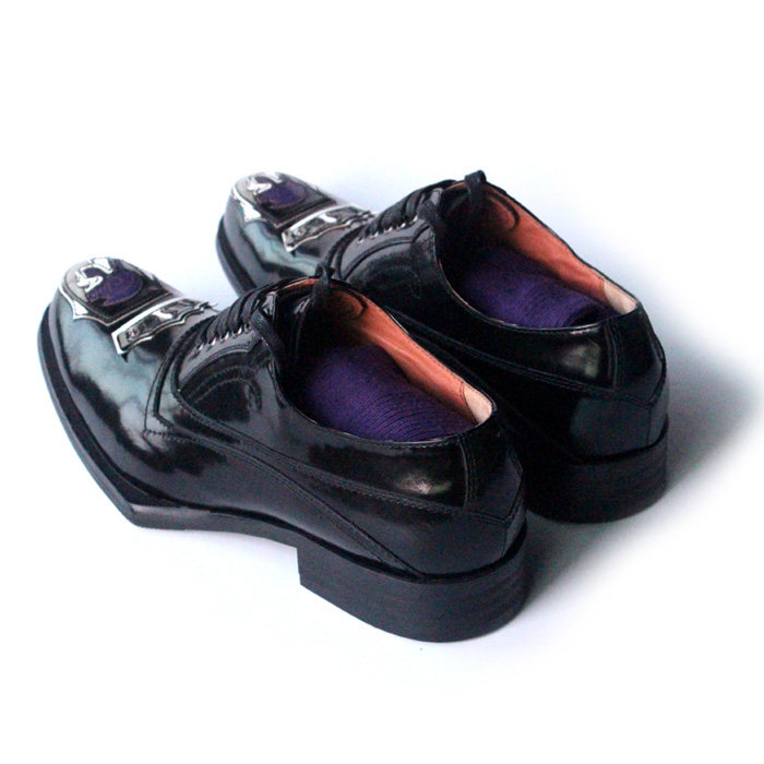 JINIWU My Ni Ji Geometric Bottom Classic Embroidery Seal Low Top European and American Gentleman Lace Cowhide Handmade High-end Leather Shoes Men