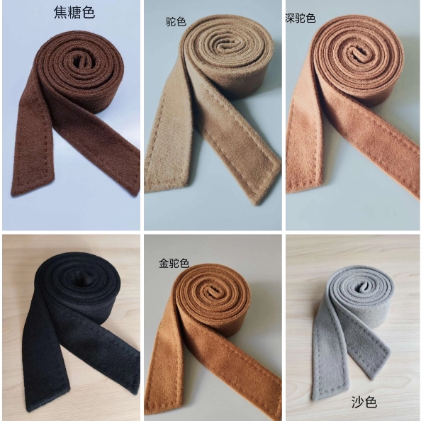 Wool Coat with Belt, Hand-Stitched Cashmere Coat with Belt, Water Ripple Coat with Belt, Accessories