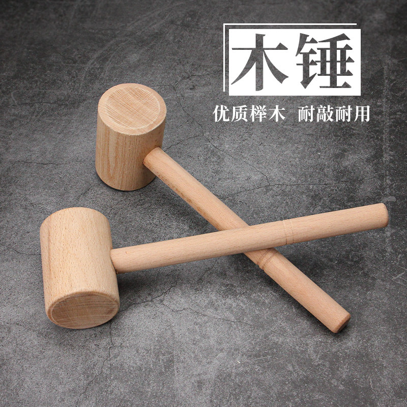 Beech Wooden Mallet For Leatherwork, Carving & DIY – Balanced Hammer With Comfort Grip