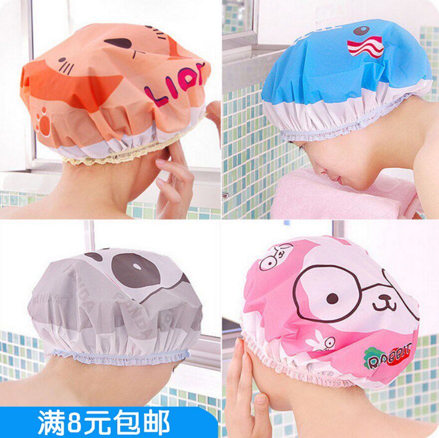 Cartoon Waterproof Bath Hat Hat Cooking Oil Hat Cooking Oil Hat Children Bath Bath Cap