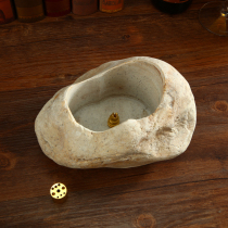 Stone small incense burner household handicraft incense burner incense burner wire sandalwood incense burner pan incense burner