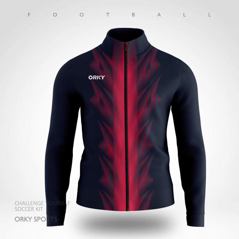 ORKY Wokai autumn and winter football training suit jacket men's slim team custom jersey sports jacket long-sleeved top