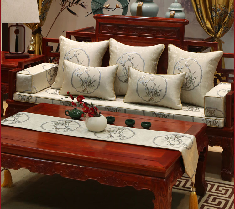 Mahogany sofa đệm Trung Quốc thêu cổ điển phong cách Trung Quốc đệm Taishi Ghế La Hán rắn gỗ vòng đệm tùy chỉnh đệm ghế văn phòng