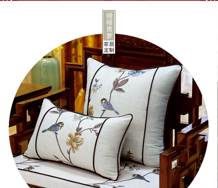 Phong cách Trung Quốc Redwood sofa đệm Bốn mùa phổ vải đệm dày chống trượt xốp Trung Quốc đệm sofa đệm lót ngồi
