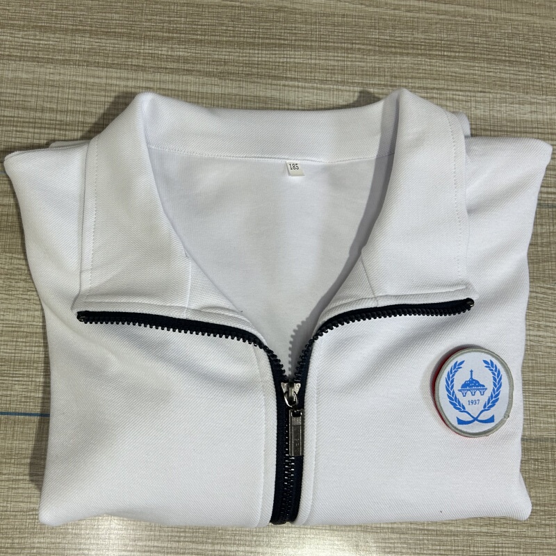 Autumn and Winter Beijing Yucai School Junior High School White and Navy Blue Jacket School Uniform Same Style Jacket Sportswear for Primary and Secondary School Students Autumn and Winter Beijing Yucai School Junior High School White and Navy Blue Jacket School Uniform Same Style Jacket Sportswear for Primary and Secondary School Students